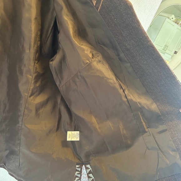 Coldwater Creek Brown Embroidered Southwestern Open-Front Jacket | Women’s - Picture 5 of 10